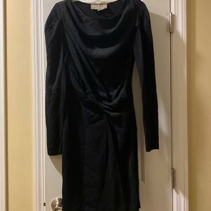 Space Made in Italy 🇮🇹 Black DetailStretch Slimming Timeless Dress